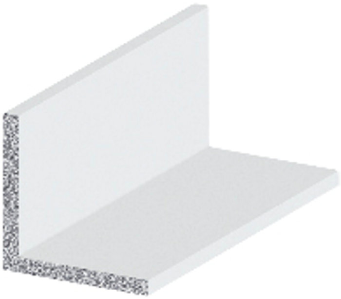 Vinkellist Alu Vit 25 x 25 mm - 1 m